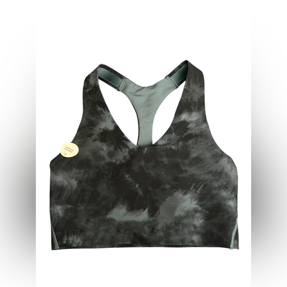 NWT SPANX Black and Gray Racerback Sports Bra